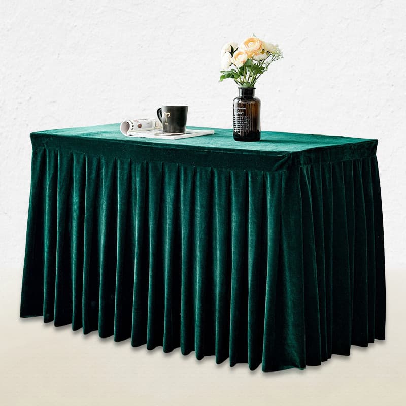 Factory Direct Solid Color Conference Tablecloth, Exhibition Celebration Table Cover, Velvet Tablecloth, Table Skirt, Table Skirting