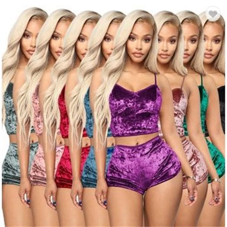 Amazon eBay Best Seller European and American Lingerie Hot Selling Sexy V-Neck Slim Fit Lingerie Multi-Color Two-Piece Set