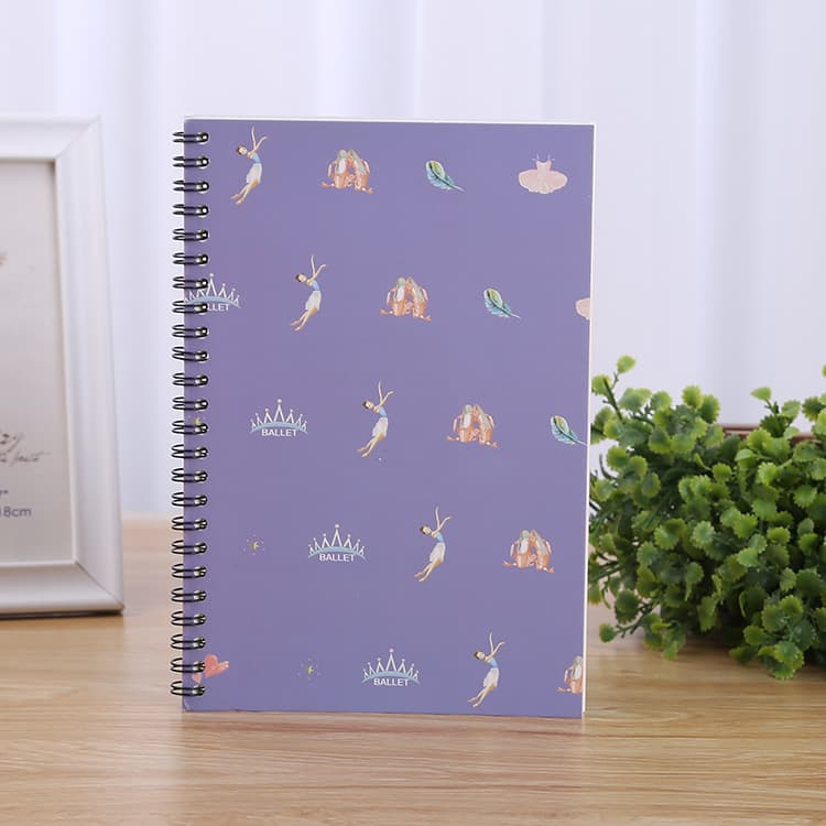 Manufacturer's Coil-Bound Notebook Stationery Homework Notepad with Logo Printing, Cute Japanese and Korean Style Loose-Leaf Planner