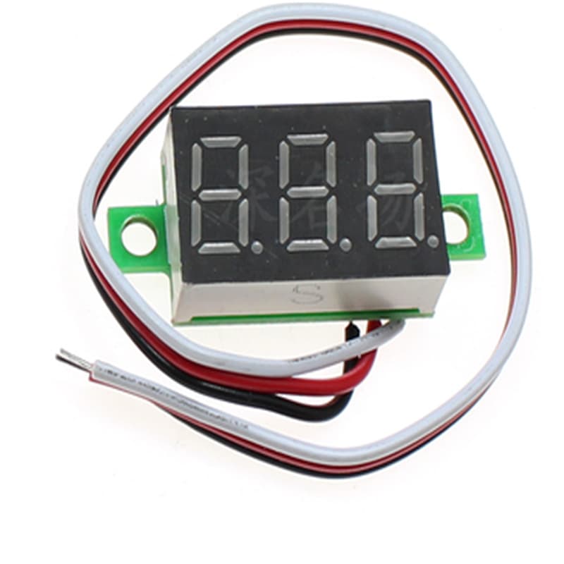 Portable Three-Line DC Voltage Meter 0.36-Inch LED Digital Display Voltage Head Range DC0.00V-30.0V for Various Market Platforms