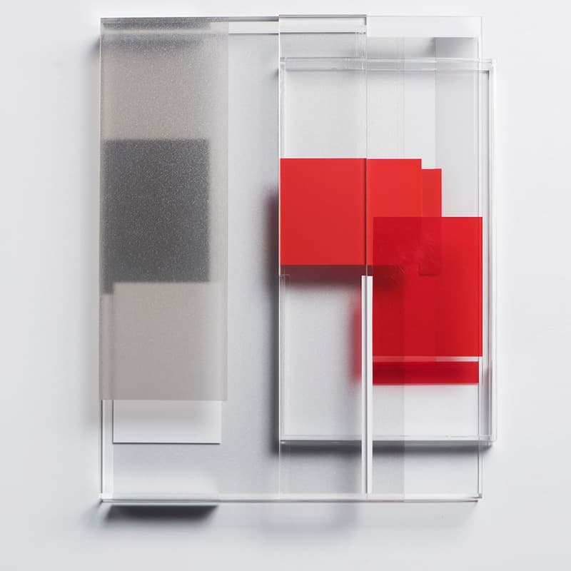Acrylic 3D painting, transparent geometric painting, living room acrylic cover, 3D mounting, simple and elegant decorative painting