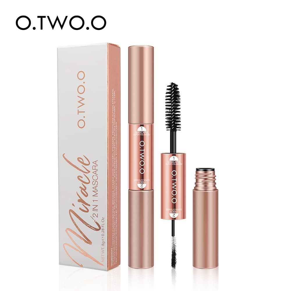 O.TWO.O Miracle Eye Mascara 9135 double-ended natural long and thick non-smudge fiber mascara