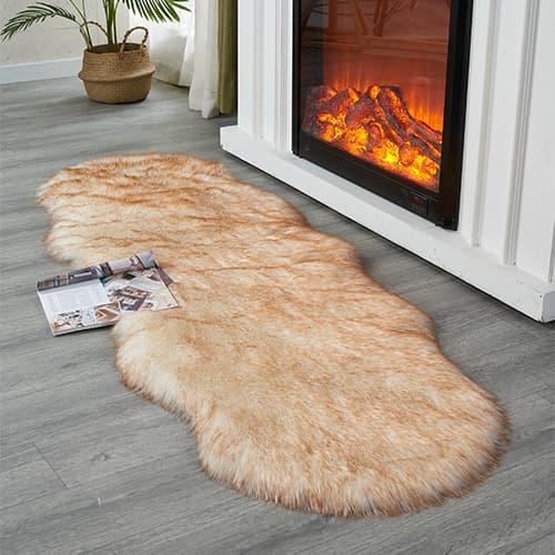 Faux Wool Shag Rug Nordic Floor Mat Living Room Carpet Modern Simple European Style Minimalist Living Room Rug Bedroom Rug