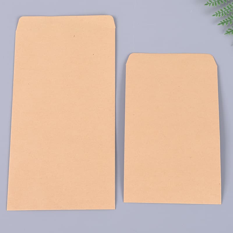 Chinese-style envelopes, kraft paper bags in stock, envelope-style paper bag manufacturer production, colored kraft paper sample bags.