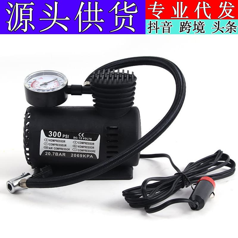 Factory Direct 12V Mini Air Pump Car Inflator Train Tire Inflator Portable Electric Air Pump