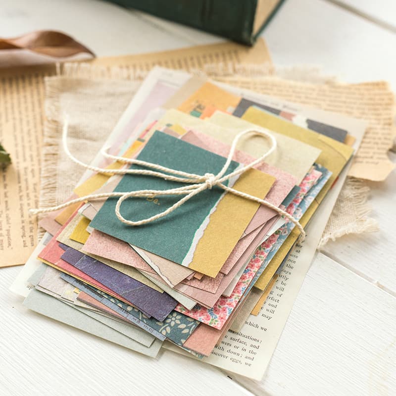 Yanji Material Paper Cottage Garden Series Base Paper Korean Light Vintage Journal Decoration 60 Sheets 6 Designs