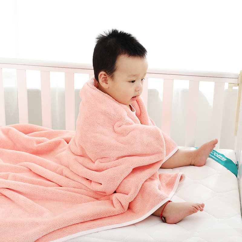 Newborn Baby Bath Towel Blanket, Square Baby Swaddle Wrap, Quick-Dry Absorbent Towel
