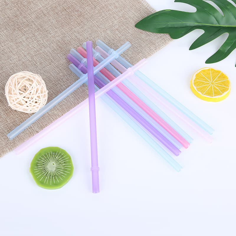 Manufacturer Can Process Colored Transparent Flat-Top Straight Straws, Bubble Tea and Beverage PP Straws, Disposable Plastic Straws