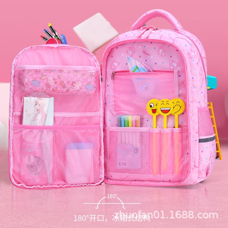 Girls' Schoolbag for Primary School Students, Cute Korean Style Children's Backpack for Ages 6-12, Grades 1-6
