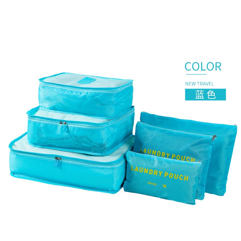 Korean Travel Storage Bag Six-Piece Set, Large Travel Storage, 6-Piece Storage Bag with Custom LOGO