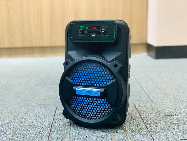 AS-8001 New High-Power Bluetooth Speaker 8-Inch Creative Trolley Outdoor Square Dance Stereo Sound