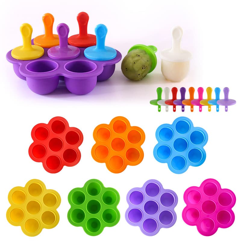 Silicone Ice Ball Mold Popsicle Mold DIY Homemade Popsicle Mold Household Silicone Mold with Lid Silicone Ice Cube Tray