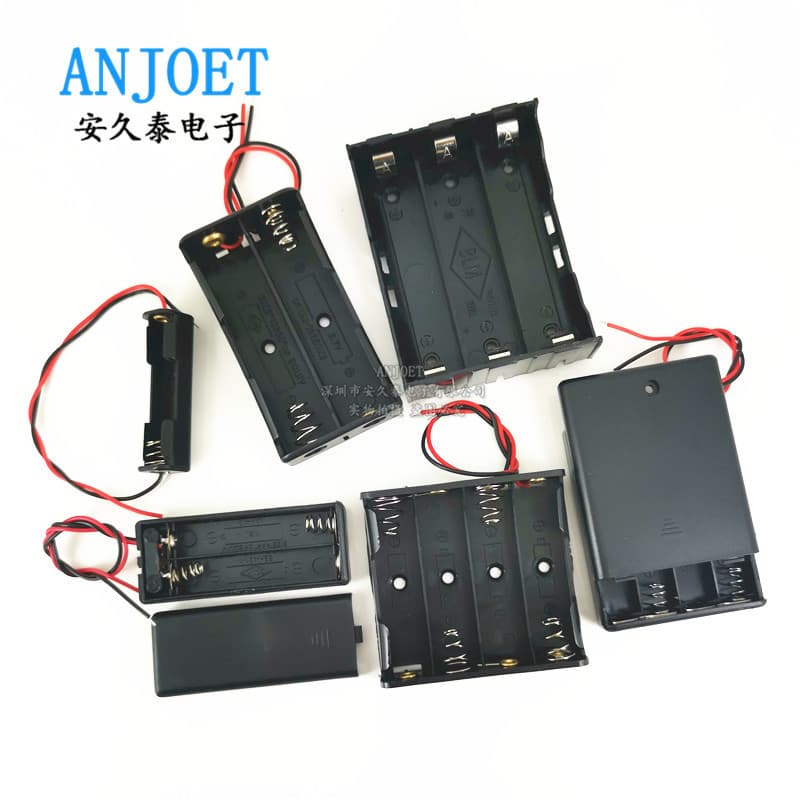 No. 7 battery box 1 cell 2 cells 3 cells 4 cells 8 cells AAA series battery compartment with cable and cover and switch