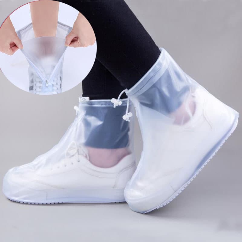Anti-Slip Wear-Resistant Rain Shoe Covers, Thick Unisex Silicone Waterproof with Waterproof Layer Rain Boot Covers