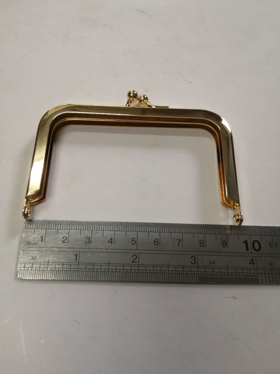 95(98)*58 Standard Light Gold Two-Tone Clasp Frame Hardware Hinge for Coin Purse, Crossbody Bag, Lipstick Pouch