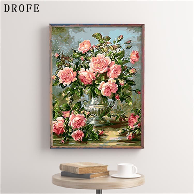Factory wholesale digital oil painting, DIY living room decorative painting, frameless combination frame, stretched inner frame, cross-border wholesale.