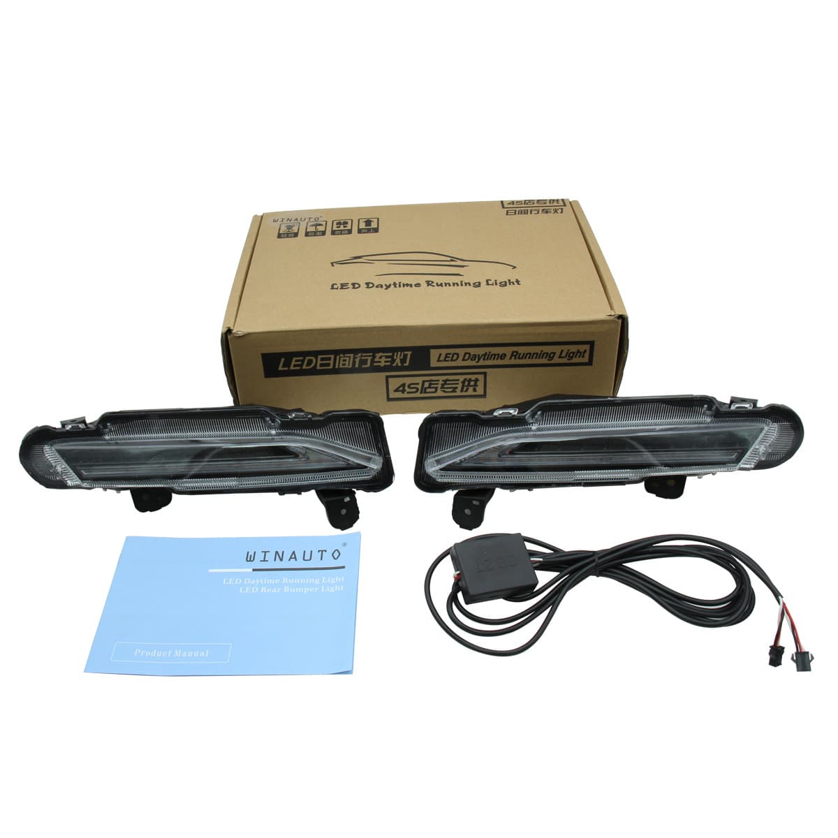 For 2017-2019 Toyota Yaris with Flowing Yellow Light Daytime Running Lights Vehicle-Specific