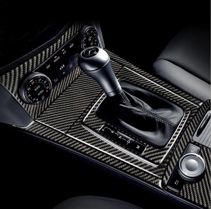Mercedes-Benz Old Model C-Class W204 Interior Modification C200 C300 C180 K260 Carbon Fiber Center Console Panel C63 Accessories