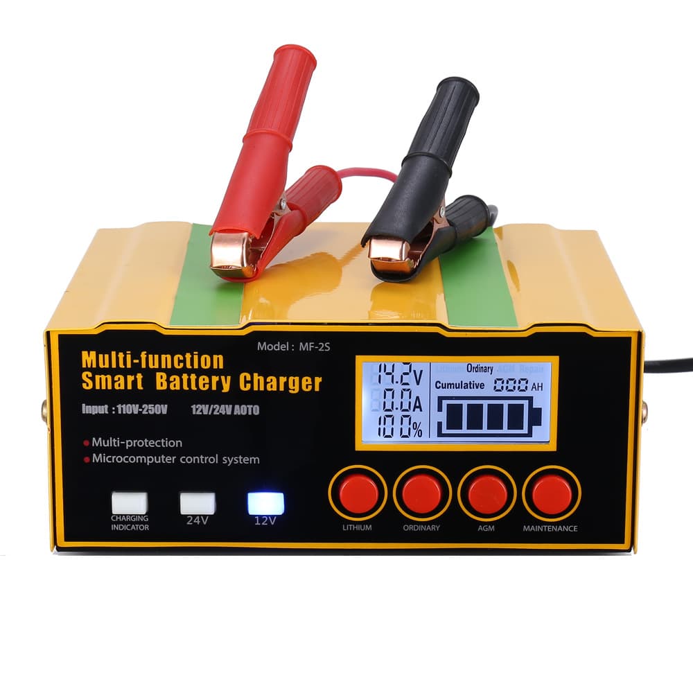 12V Motorcycle Battery Charger Lead-Acid Battery Charger Smart Repair Reverse Polarity Protection Charger UK Plug