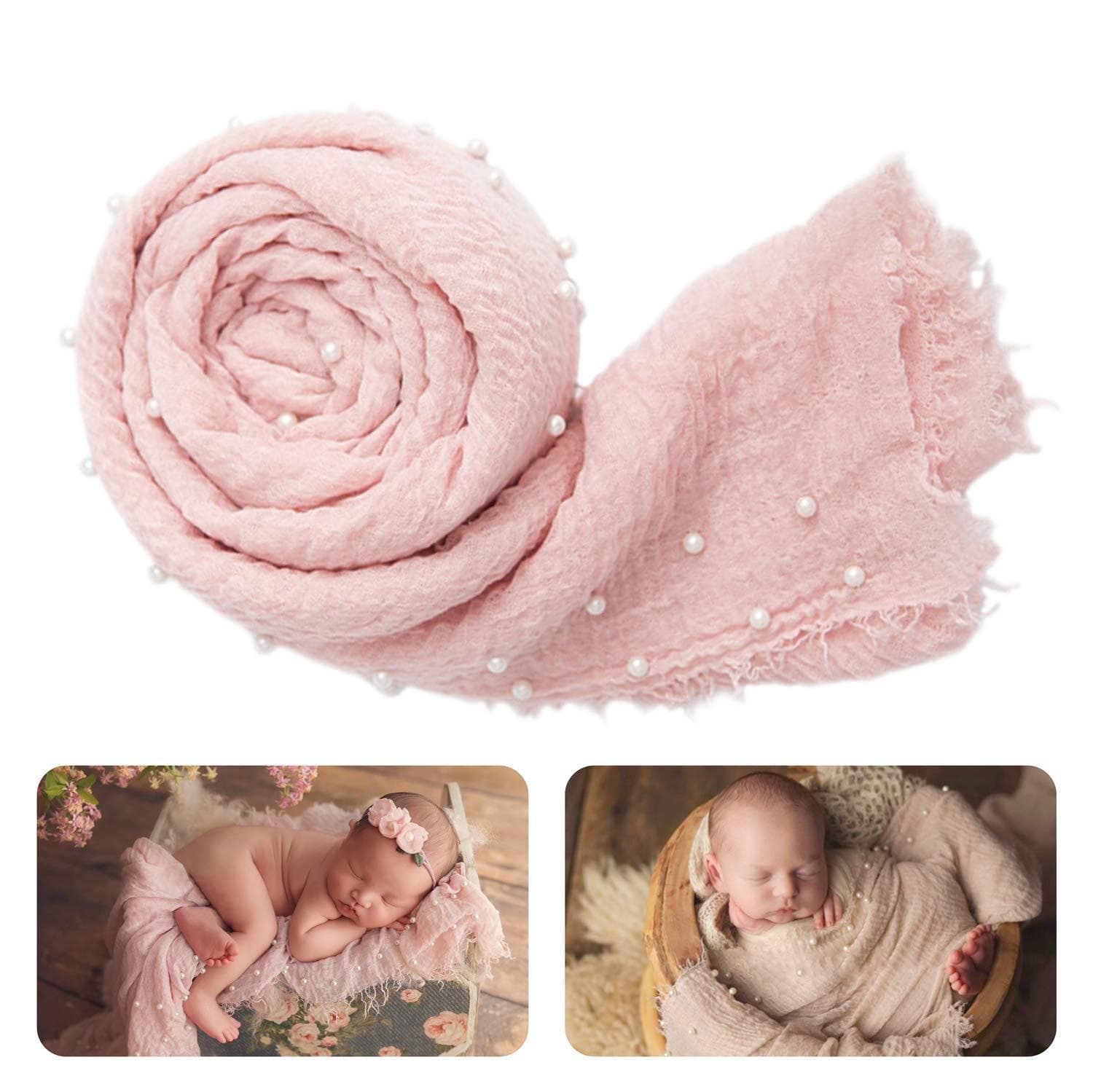 New baby photography wrap, photo studio photo props, baby photography wrap, baby cotton and linen pearl wrap