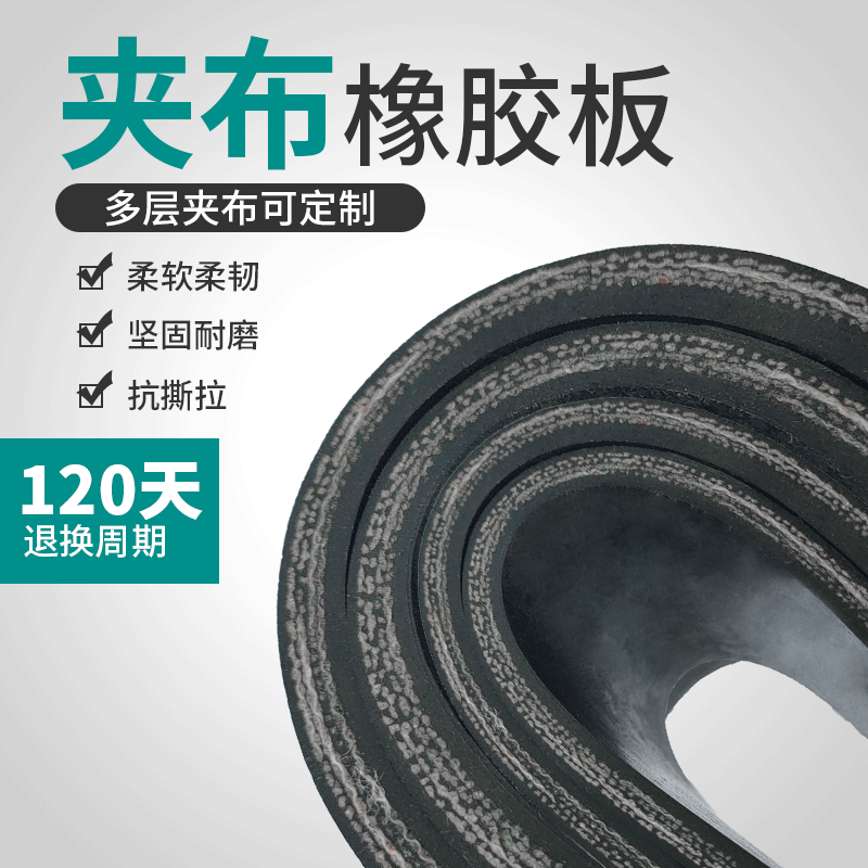 Carriage rubber mat, wear-resistant fabric rubber sheet in 3, 5, 8mm nylon fabric and wire-embedded rubber sheet