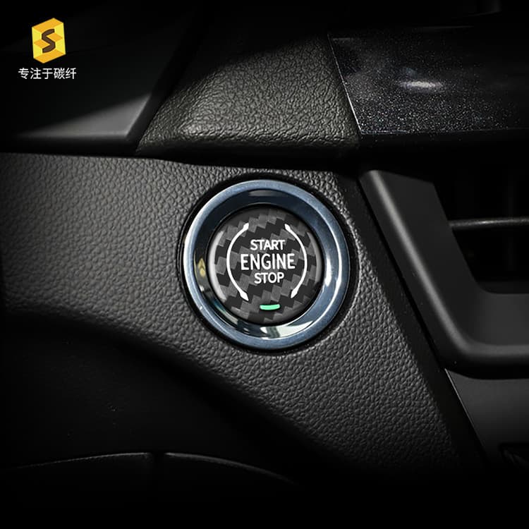 Cross-Border Suitable for Kolvitt C8 Cadillac XT4 Encore GX Chuangjie Carbon Fiber One-Click Start Decoration