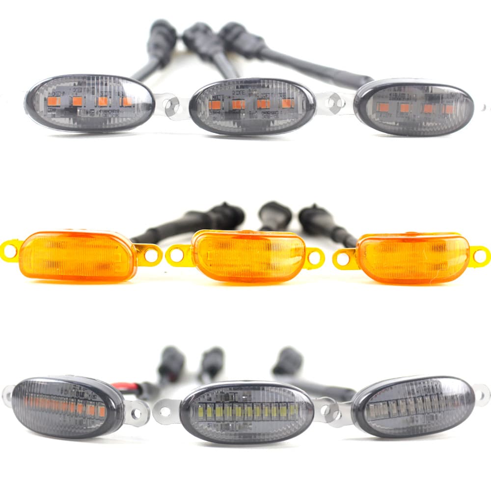 F150 Raptor Net Front Face LED Small Yellow Light Amber Haze Light Warning Light Wheel Eyebrow Light Width Light