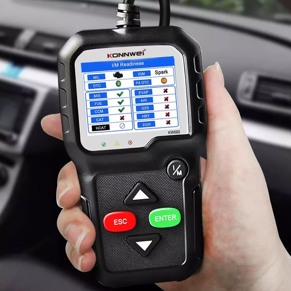 Russian hot selling KW680 OBD2 EOBD car fault diagnosis scanner OBD scanner