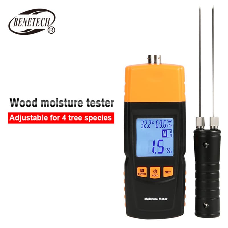 BiaoZhi GM620 Split-Type Wood Moisture Tester, Wood Hygrometer, Humidity Meter for Timber Moisture