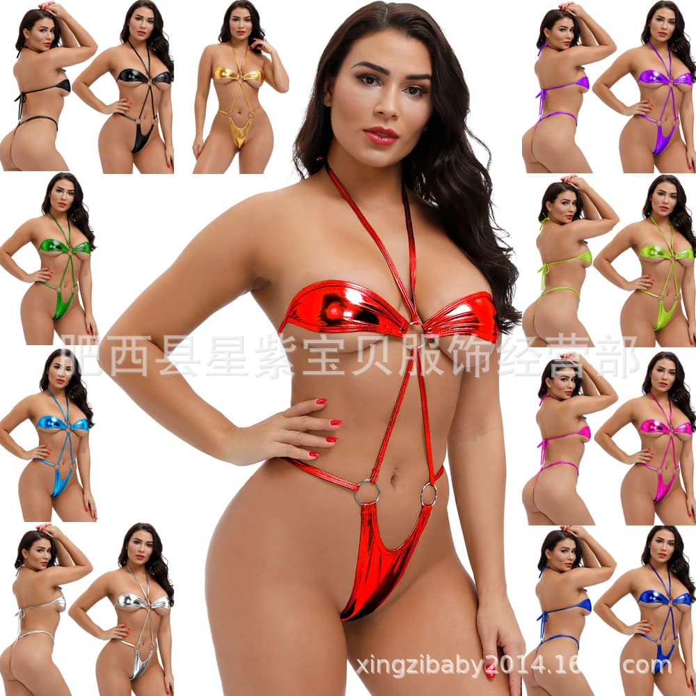 European and American Style Sexy Lingerie Neck Backless Teddy Three-Point Jumpsuit 7003