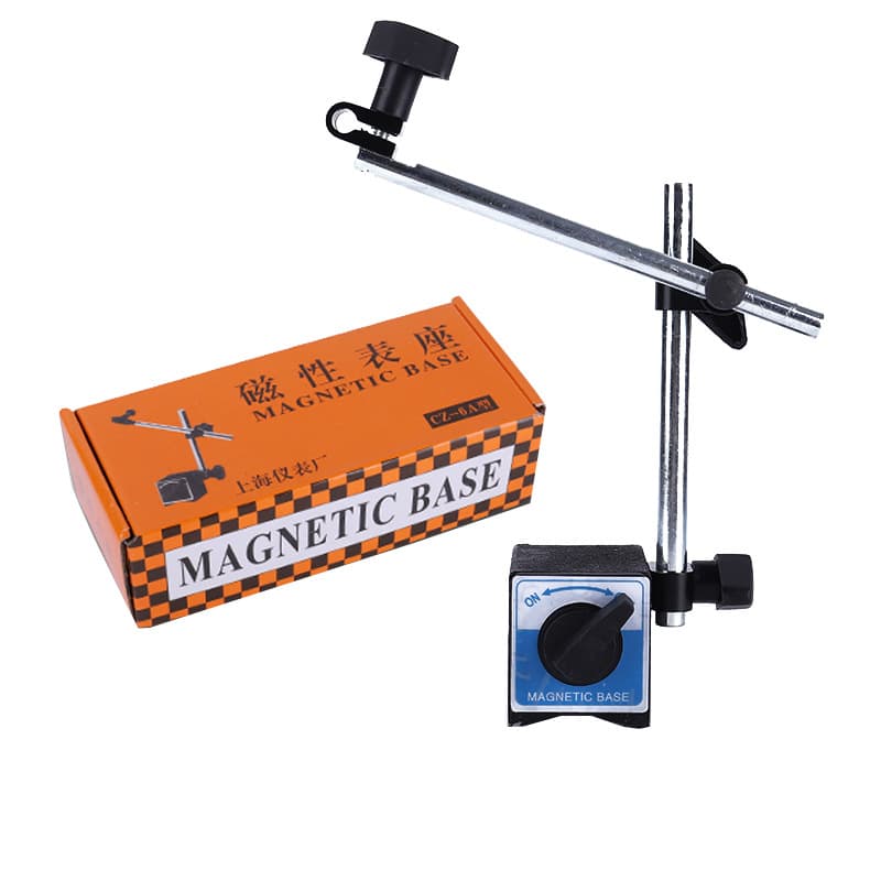 A set of high-strength magnetic indicator bases, lever micrometers, dial indicators, indicator brackets, and magnet holders. CZ-6A Strong Magnet