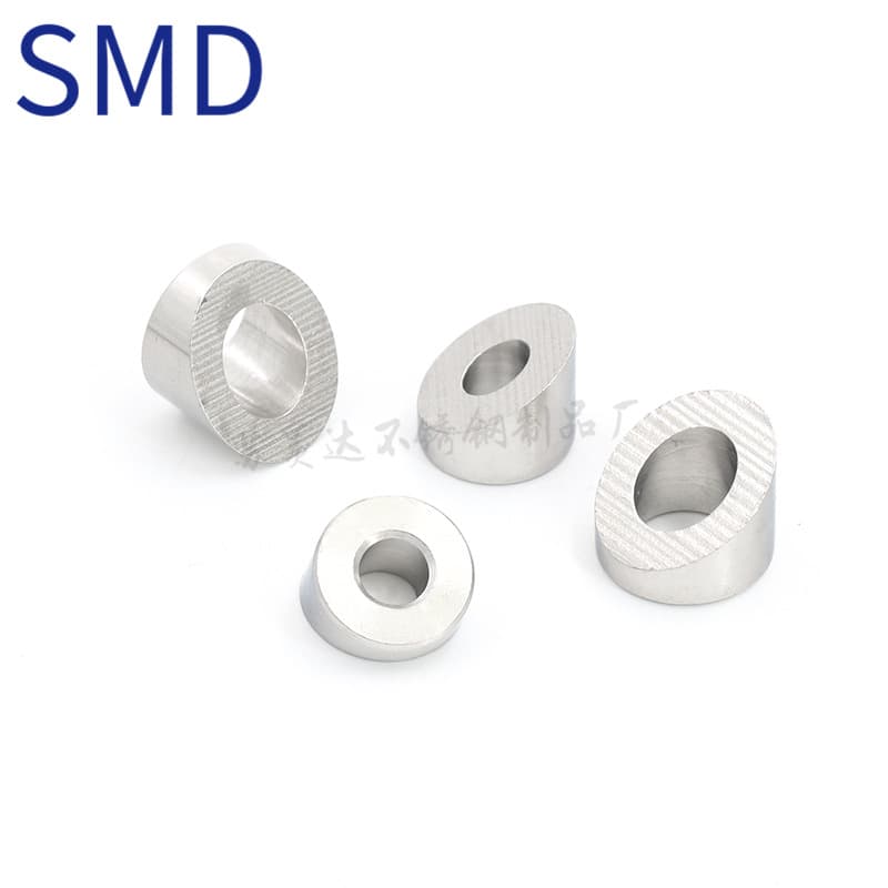 316 Stainless Steel Wire Rope Straight Rod Connectors, 30-Degree Beveled Washers, Wire Rope Connectors
