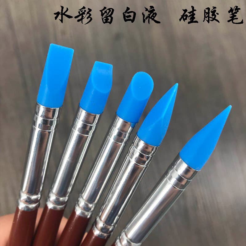Watercolor white liquid pen white gel pen silicone pen oil painting styling pen white pen new manicure silicone pen