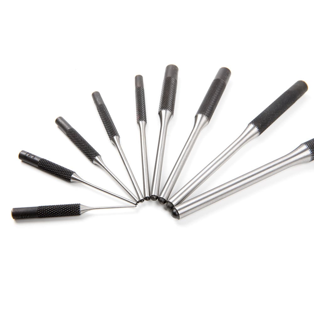 9-Piece Pin Punch Set, Round Punch, Punch Set 9pc Pin Punch Set, Punch Chisel (1/16-5/16)