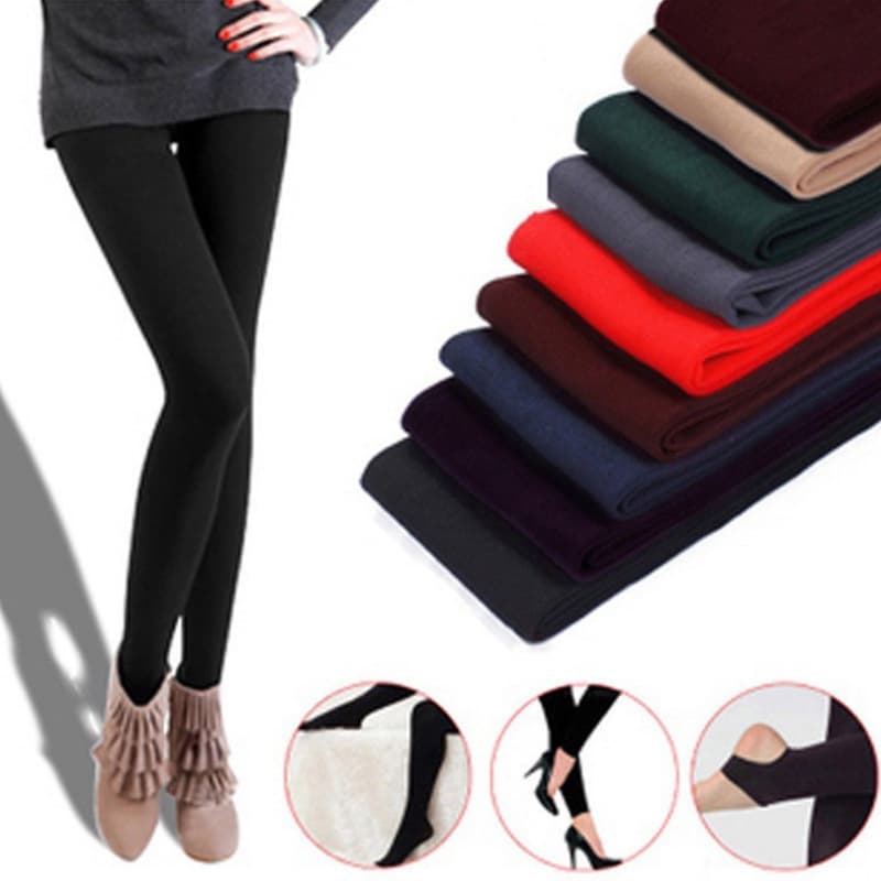 Autumn/Winter Women's New Flannel Pants Bamboo Charcoal Thickened Brushed Ankle-Length Footed Women's Brushed Outer Wear Base Layer Pants