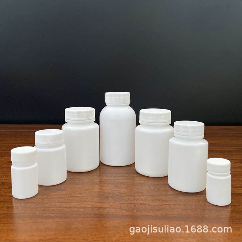 Manufacturer 30 50 100g/ml white solid bottles, PE capsule particle packaging jars, small medicine plastic containers