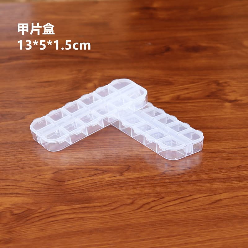 12-Grid Clear Plastic Storage Box Pill Organizer with Individual Lids for Jewelry, Nails, Electronic Components, and Parts