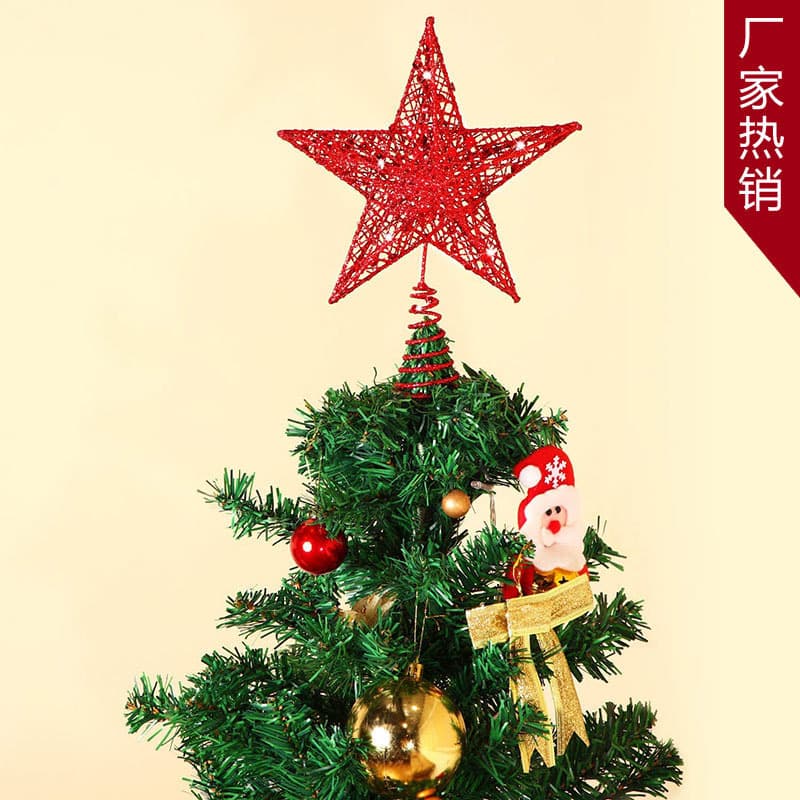 Christmas Tree Top Star Iron Art Glitter Christmas Decoration Tree Top Star Decoration Office Culture Decorations