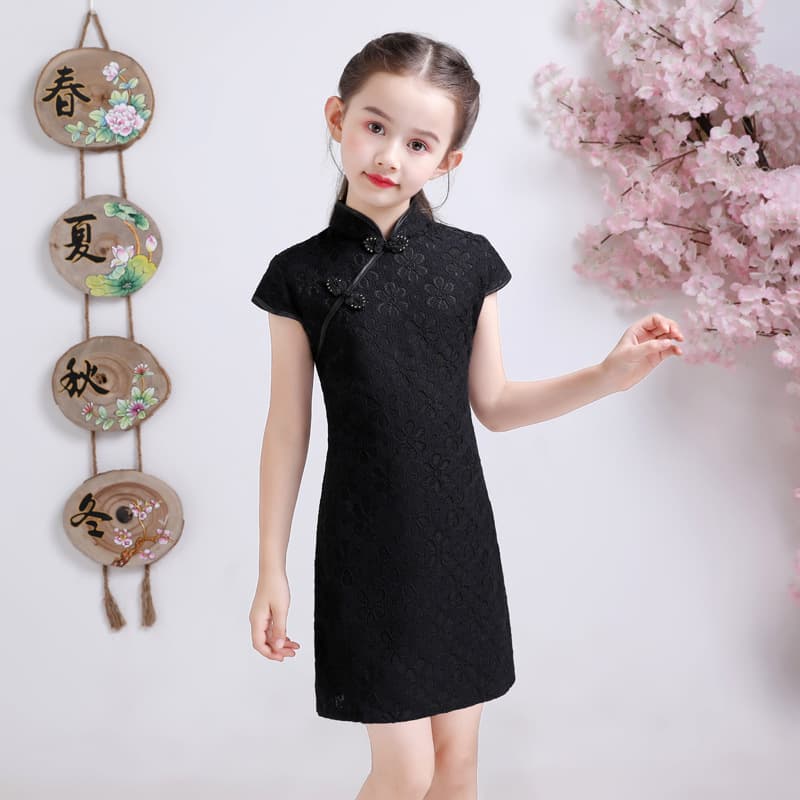 Girls' Modified Cheongsam 2025 New Arrival, Children's Hanfu Autumn Tang Suit Performance Wear, Cheongsam Wholesale