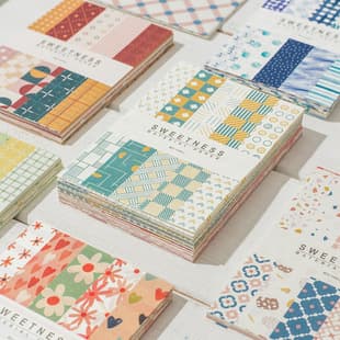 Yanji Craft Paper Sweet Supply Series Korean Light Vintage Journal Decorative Base Paper 50 Sheets 10 Designs