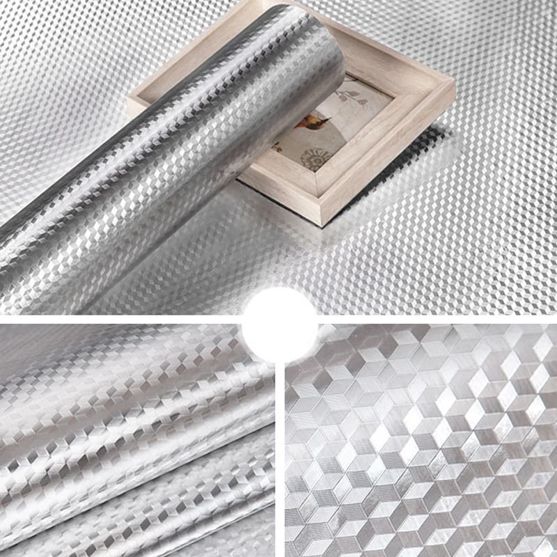 Oil-Proof Stickers, High Temperature Resistant, Oil-Proof, Waterproof, Self-Adhesive Kitchen Stickers, Aluminum Foil Wall Stickers, High Temperature Protection for Stove, Kitchen Cabinets