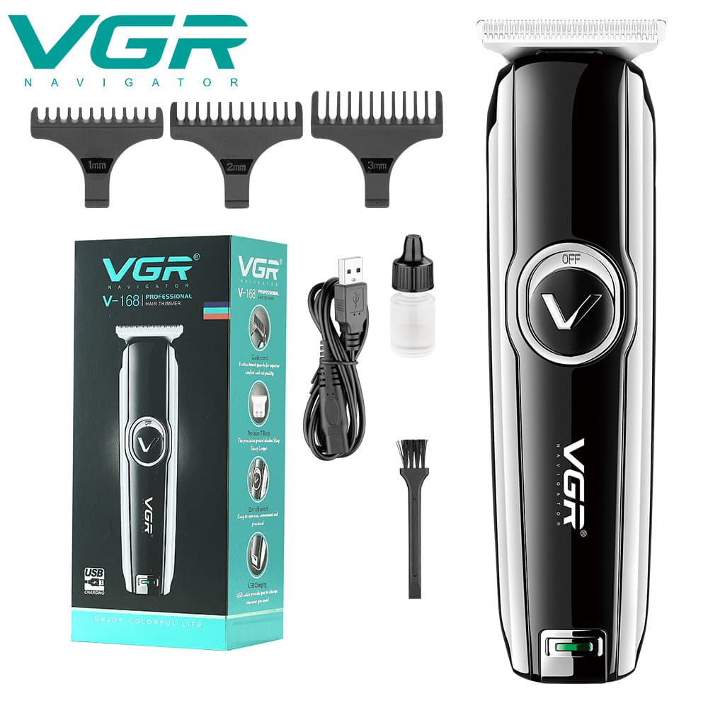 Electric Hair Clipper VGR168 USB Powered Haircut Trimmer Waterproof Stainless Steel Blade Universal Use Non Pet Use