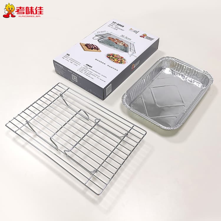 Home Small BBQ Grill Portable Outdoor Camping Fish Grilling Net Simple Disposable Charcoal Grill
