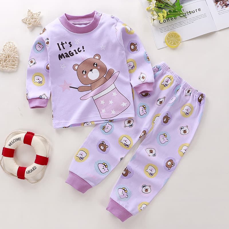 Children's Underwear Set Cotton Boys' Thermal Top and Pants Baby Clothes Warm Girls' Loungewear Autumn Kids' Clothing