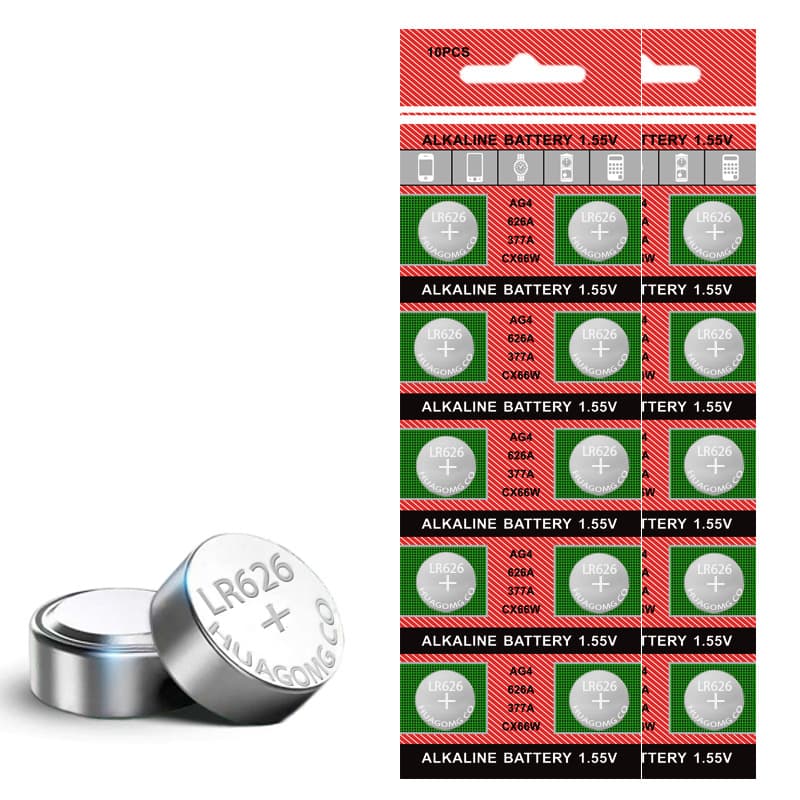 AG4 Button Battery 377A Single Carded Packaging for LR626 Watch Electronics, 177 Battery LR66