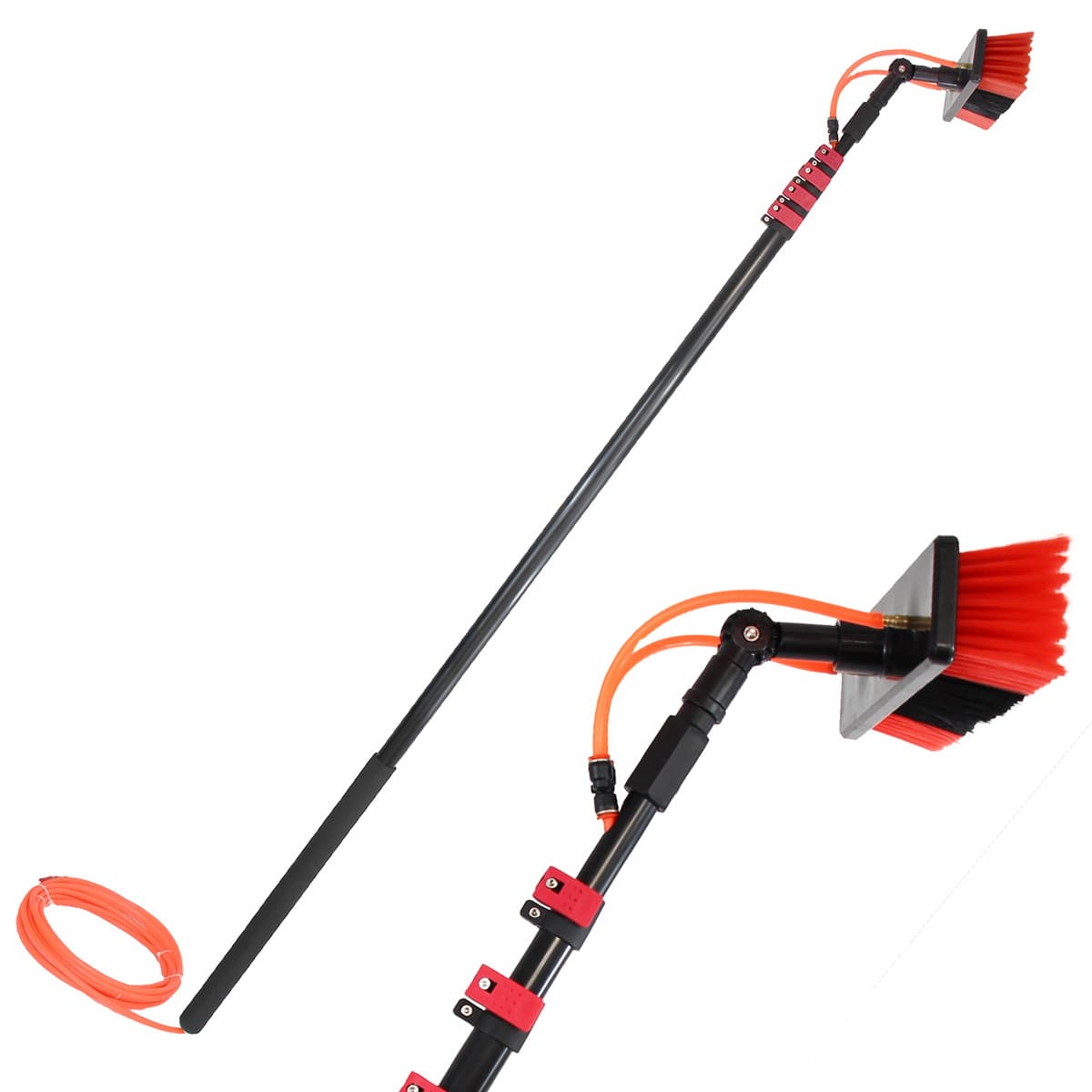 Cross-Border E-Commerce 9m Telescopic Universal Water Brush for Cleaning Photovoltaic Panels and Glass Curtain Walls