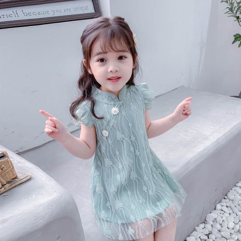 Girls Summer Dress 2026 New Style Children's Dress Lace Princess Dress for Little Girls