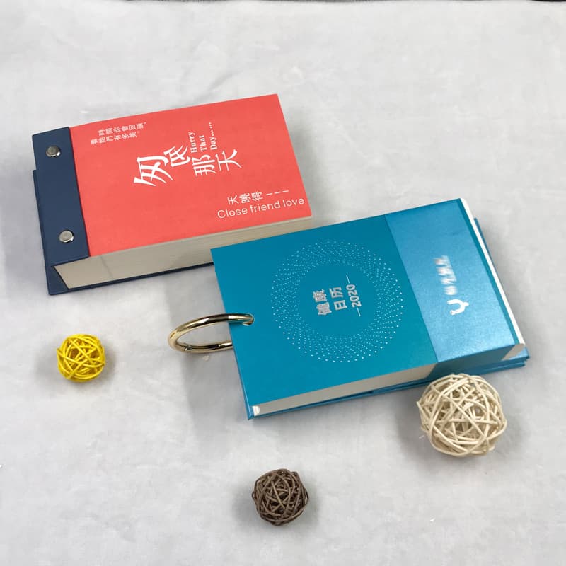 2027 English Business Desk Calendar Floral Printing Custom Shape Coil Calendar Notebook for Foreign Trade