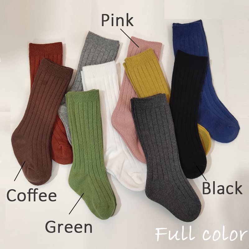 Spanish Children's Socks Pit Socks Plain Mid-Length Socks Popular Baby Socks Student Socks Sports Socks
