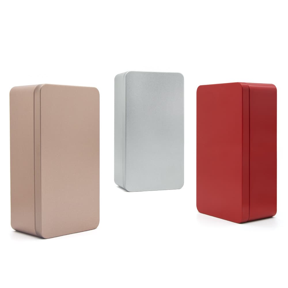 Rectangular tin box, custom tea canister, empty box, large packaging box, cookie and wedding candy, Instagram-style small tin box